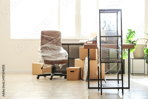 Interior of light office wi...