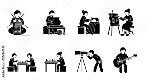 People engaged in creative activities.