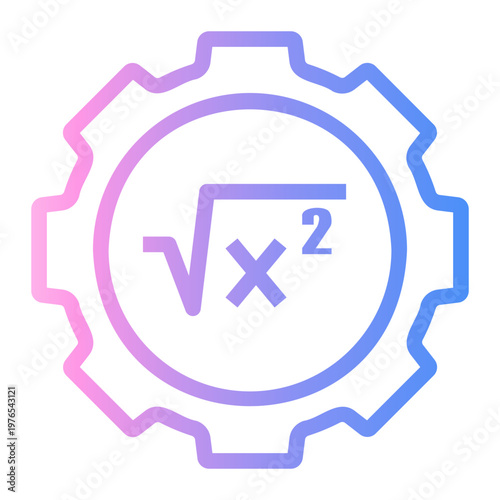 mathematic Line Gradient Icon