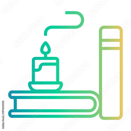 candle Line Gradient Icon