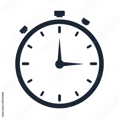 Classic stopwatch with analog clock face design for timing activities