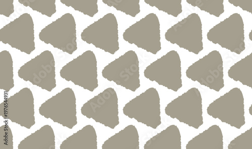 手書き風三角タイルシームレスパターン・カーキベージュナチュラル背景素材