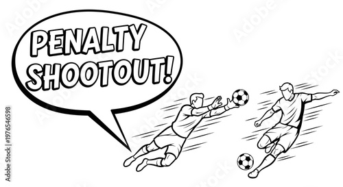 Soccer Penalty Shootout - Goalkeeper Saves Goal During Intense Football Match