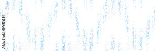 Digital Signal Processing Wave Pattern, Quantum Computing Data Stream Visualization on White