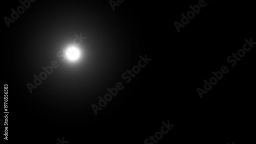 White Glowing Orb Pulsing Animation on Black Background Loop