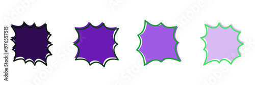 Purple Comic Speech Bubbles for Genderqueer and Nonbinary Pride Graphics
