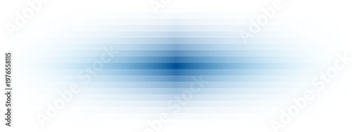 Abstract Blue Quantum Computing Data Stream with Horizontal Motion Blur on White Background