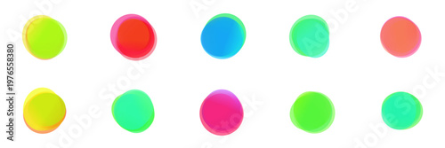 Abstract colorful fluid shapes for neurodiversity sensory icons and inclusive UI design elements