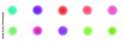 Abstract Aura Gradient Circles for Mindfulness and Meditation App UI Design