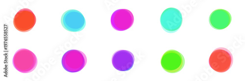 Abstract colorful circles for neurodiversity awareness and sensory processing disorder