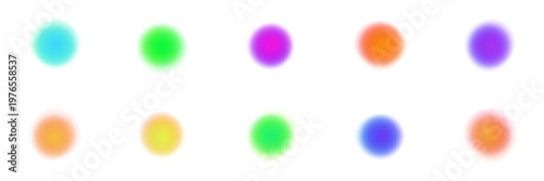 Abstract blurred colorful aura spots for chakra meditation and energy healing