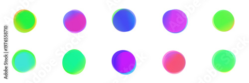 Abstract Aura Energy Circles for Mindfulness and Meditation App UI Design Elements