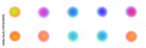 Abstract Aura Gradient Circles for Mindfulness and Meditation App UI Design