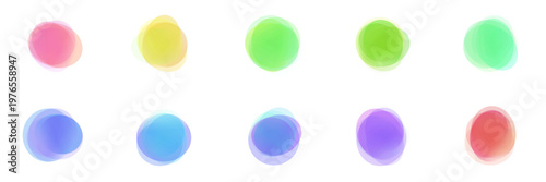 Abstract colorful blobs for neurodiversity awareness and sensory processing disorder design