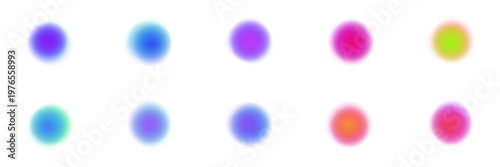 Abstract Aura Gradient Circles for Mindfulness and Meditation App UI Design