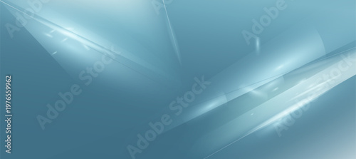 Minimal Banner Background With Abstract Blue Geometric Light Background Vector