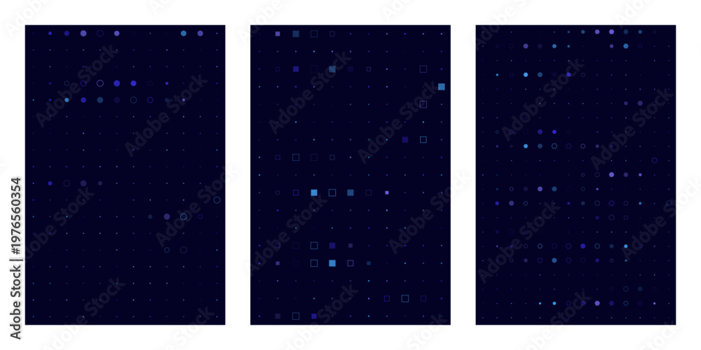 Fototapeta premium Abstract Blue Quantum Computing Data Visualization Background with Glowing Geometric Shapes and Grid