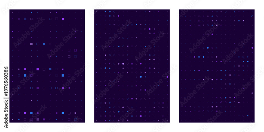 Fototapeta premium Abstract Data Visualization Background with Purple Digital Grid and Cyberpunk Glitch Elements