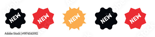 Set of New Arrival Sticker Badges for Retail and E-commerce Promotion