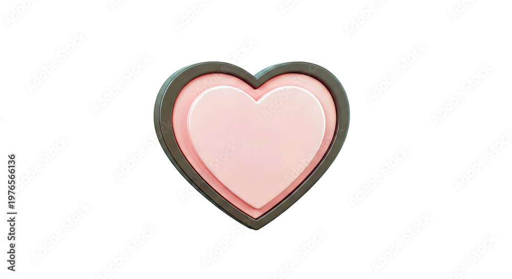 Obraz premium Heart-shaped Blush Compact