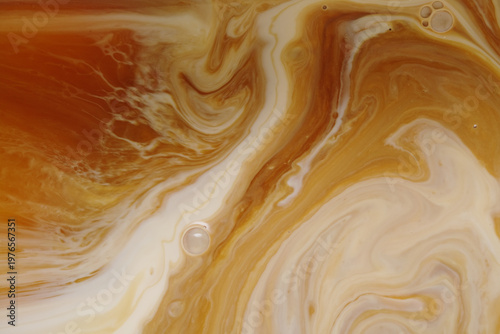 Wallpaper Mural Top view abstract of black coffee on milk Torontodigital.ca