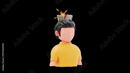 3D Chronic Stress | Alpha Channel