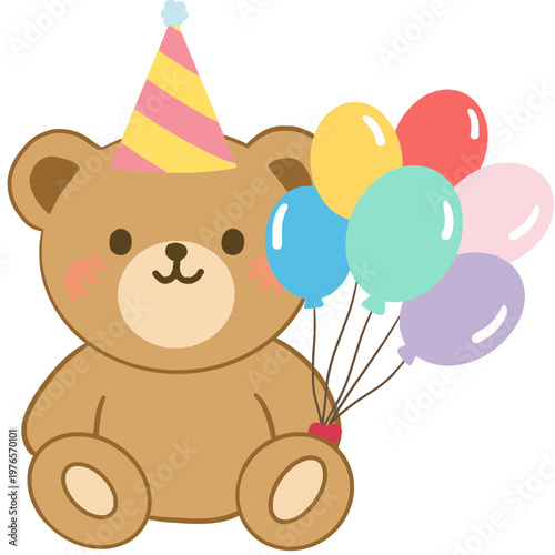  bear with balloons