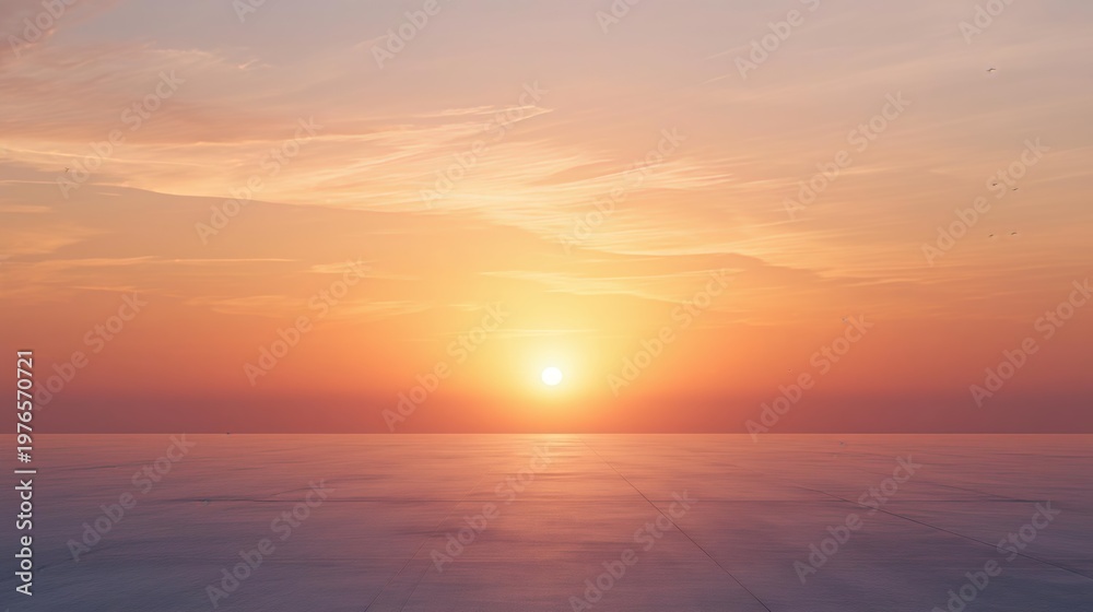 Obraz premium Sunset Reflection Over Calm Water