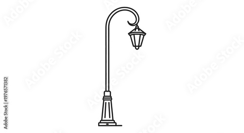 Wallpaper Mural Vintage Street Lamp Post Outline Icon Torontodigital.ca