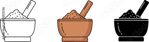 Traditional Wooden Mortar and Pestle for Herbs and Spices