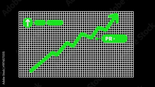 3D Business Investment Trading Stock Growth | Alpha Channel