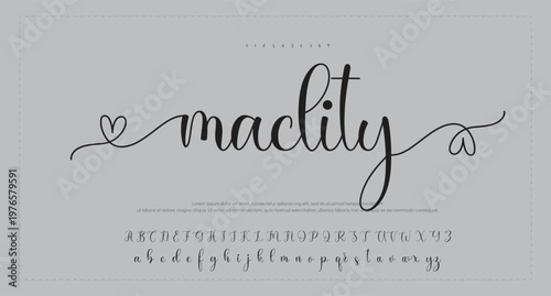 Signature script lettering font 