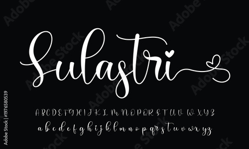 Signature script lettering font 