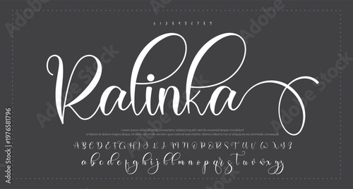 Font lettering handwritten  