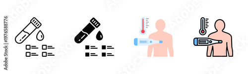 Body Temperature Icon Pack In Multiple Styles