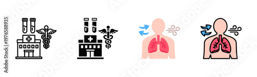 Breathing Pattern Icon Pack In Multiple Styles