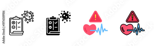 Early Warning Signs Icon Pack In Multiple Styles