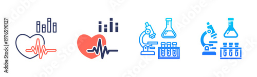 Cardiac Rhythm Icon Pack In Multiple Styles