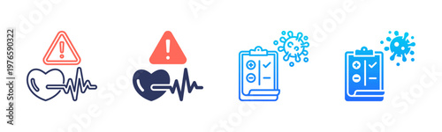 Early Warning Signs Icon Pack In Multiple Styles