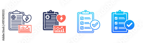 Chronic Condition Monitoring Icon Pack In Multiple Styles