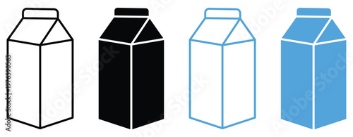 Milk Box Packaging with Clean Minimal Design and Fresh Dairy Concept Vector Illustration