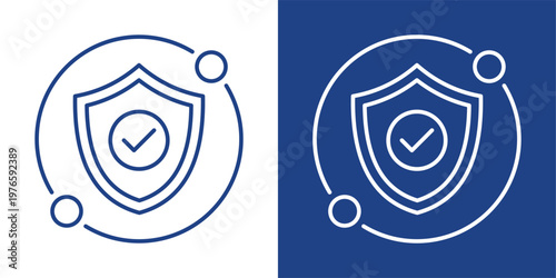 Data Security Blue And White Icon Style Collection