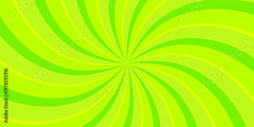 Cute and pop background illustration of concentrated lines with twinkling (yellow green)