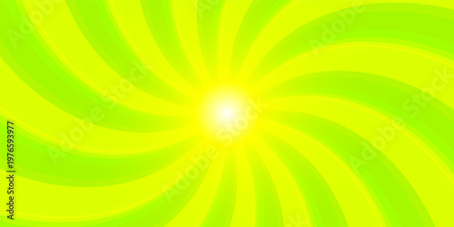 Cute and pop background illustration of concentrated lines with twinkling (yellow green)