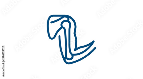 Medical Concept of an Arm with Shoulder and Elbow Joint