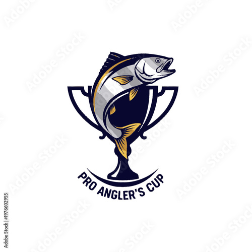 Pro Anglers Cup Trophy with Fish Emblem.