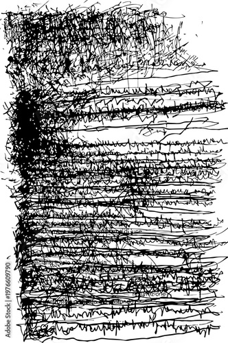 Grunge texture handwritte messy scribbles on a paper sheet