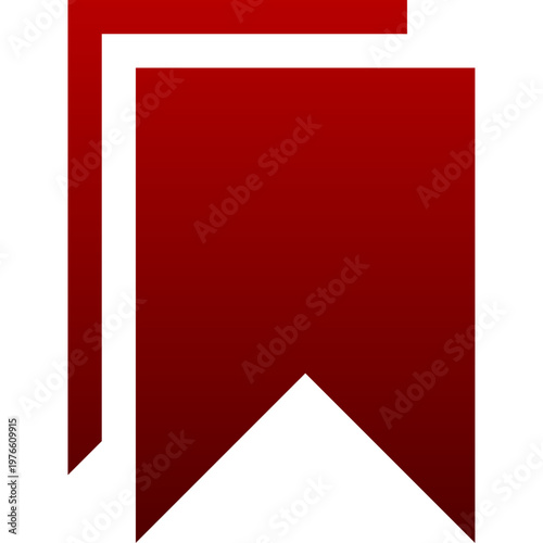 Red bookmarks icon for multiple saves collection and library favorites