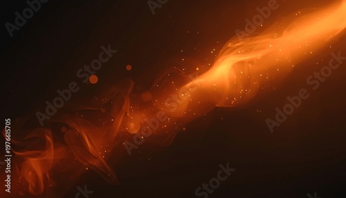 Retro Fire Light Leak Overlay with Warm Glow and Vintage Film Burn Effect