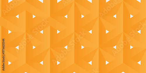 Abstract geometric pattern with 3D illusion and orange gradient triangles